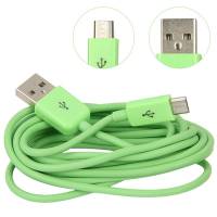 Кабель USB 2.0 Am - micro USB 1.0m (PVC, круглый, green) QUMO