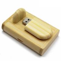 Флеш накопитель - Брелок USB 2.0 32Gb (carbonized bamboo)
