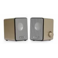 Колонки Smartbuy ROCKY SBA-3200 (2x3W, USB, silver-gold)