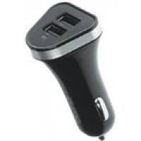 Зарядное устройство от прикуривателя QUMO Auto Energy 4A (2 USB разъёма, 1A+3A, кабель Lightning 1m, black)