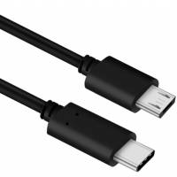 Кабель microUSB (m) - USB Type-C (m) (black)