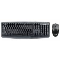 Набор клавиатура и мышь Genius KM-110X  (клавиатура USB, мышь оптическая USB, 1200 dpi, black)