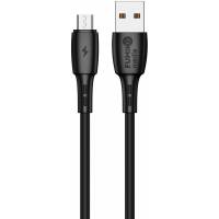 Кабель USB 2.0 Am - micro USB 1.0m (FCA02-04, 3A, быстрая зарядка, black) FUMIKO