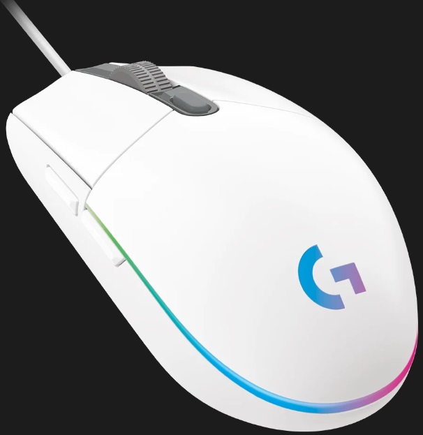 Мышь Logitech G102 (910-005809) (USB, optical, 8000dpi, игровая, RGB подсветка, программируемая, white)
