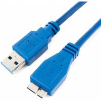 Кабель USB 3.0 Am - micro USB 1.8m (CCP-mUSB3-AMBM-6, медь, двойное экранирование, blue) Cablexpert