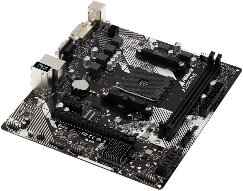 Материнская плата ASRock A320M-DVS R4.0 (AM4, mATX) OEM