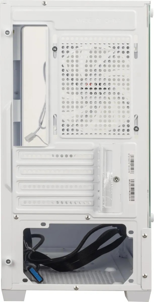 Корпус ACCORD ACC-ZCU2W (без БП, mATX, 1x rainbow LED Fan, white)