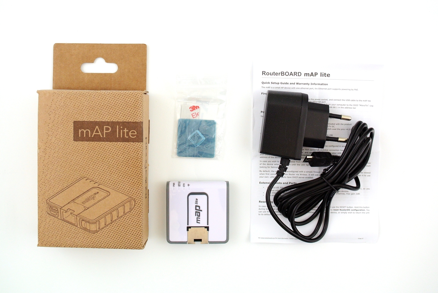 Роутер MikroTik mAP lite (RBmAPL-2nD, 300Mbps, 2.4GHz, 1 port, 100Mbps, внутренняя антенна 1.5dBi, white-grey)