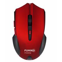 Мышь беспроводная FUMIKO FWM-02R (optical, 2400dpi, 2xAAA (нет в комплекте), red-black)