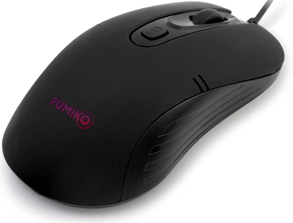 Мышь FUMIKO GHOST TOUCH FMW-14L-K (USB, optical, 1600dpi, RGB подсветка, soft-touch, 1.2m, black)