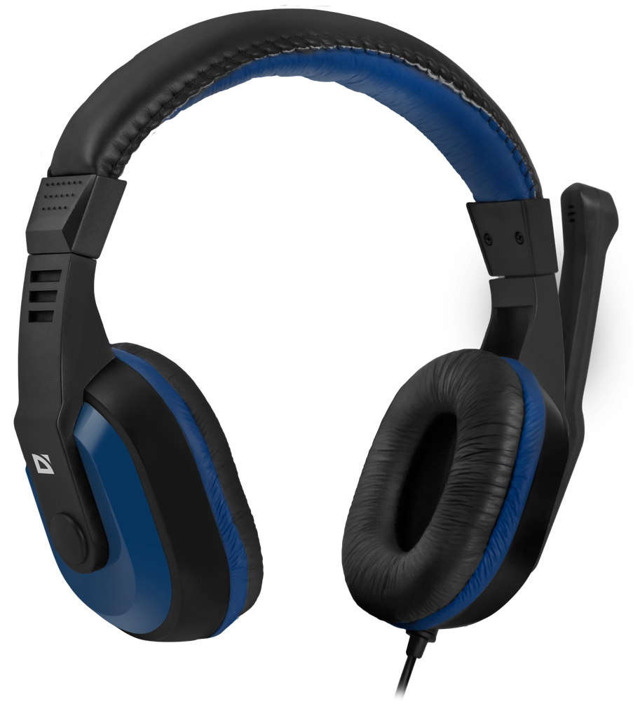 Наушники Defender Warhead G-190 (накладные закрытые, c микрофоном, игровые, 2.5m, blue-black)