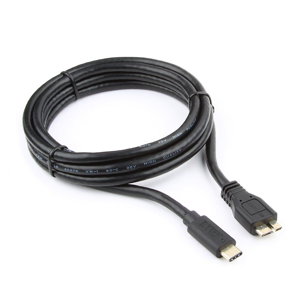 Кабель micro USB3.0 - USB3.1 Type-C 1.8m (CCP-USB3-mBMCM-6, 1.5A, 18W, двойное экранирование, black) Cablexper