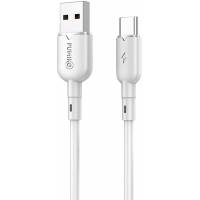 Кабель USB 2.0 Am - Type-C 1.0m (FCA04-03, 3A, быстрая зарядка, white) FUMIKO