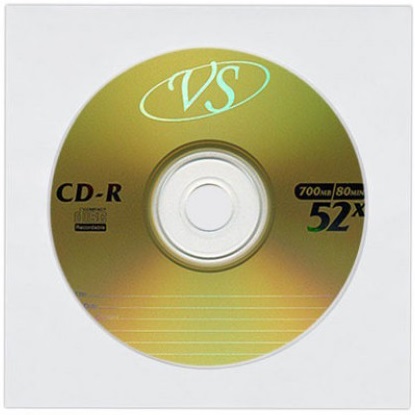 Диск CD-R VS (700Mb, 52x, 1шт., конверт)