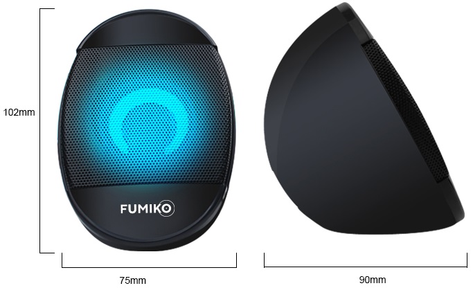Колонки FUMIKO CONSUL (6W, USB, подсветка, black)