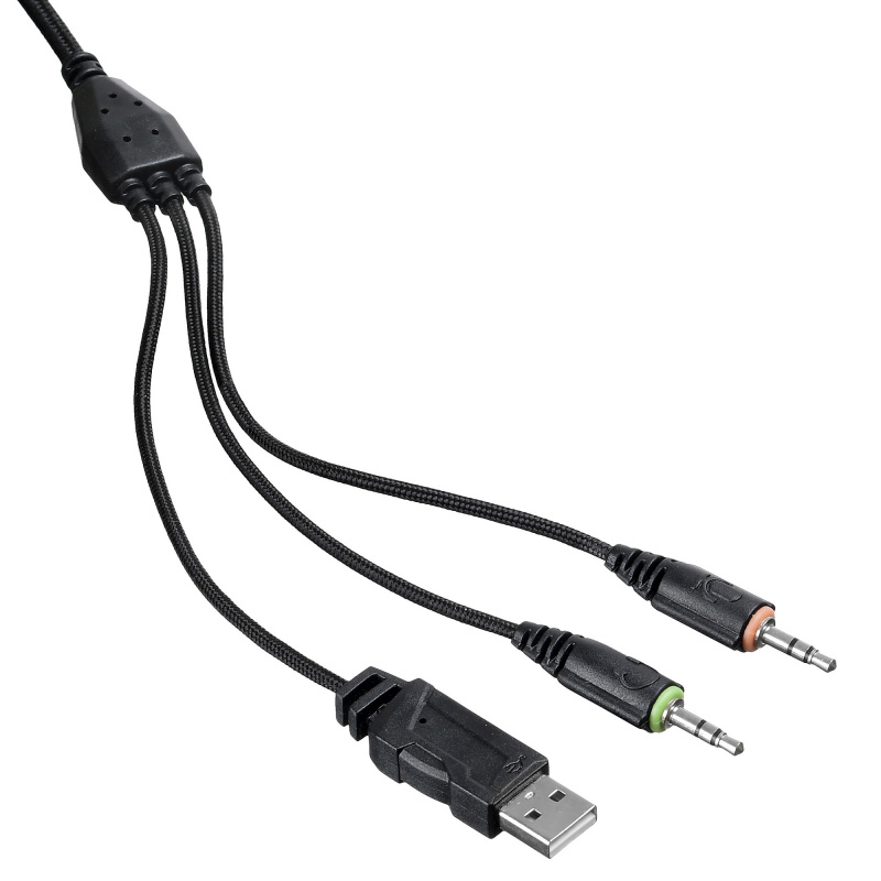 Наушники Oklick THUNDER HS-L550G (полноразмерные закрытые, с микрофоном, регулятор, игровые, 2.2m, подсветка, black-grey)