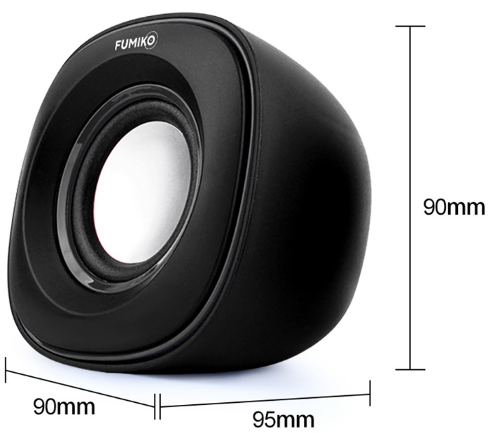 Колонки FUMIKO VEKTOR (3W, USB, black)