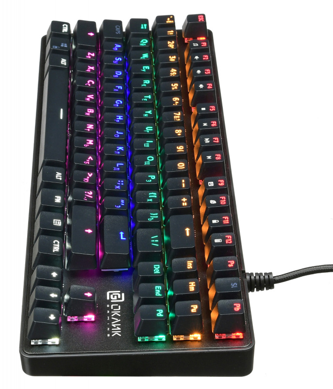 Клавиатура Oklick 969G SHOTGUN (USB, механическая, регулируемая подсветка, игровая, black)