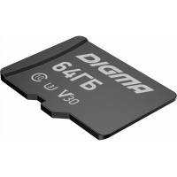 Карта памяти SDXCmicro Card 64Gb Digma (DGFCA064A03, Class 10, UHS-I U3, 80/50MB/s, адаптер SD)