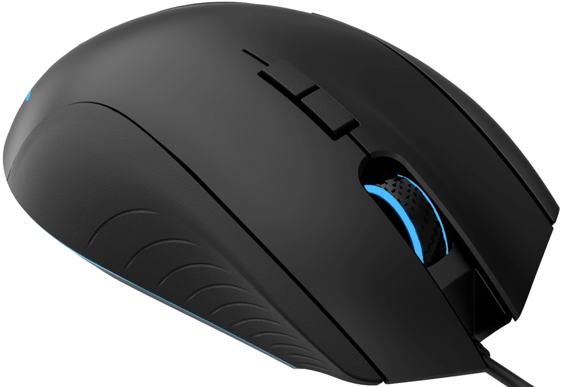 Мышь Acer OMW123 (USB, optical, 6400dpi, игровая, RGB подсветка, 1.8m, soft-touch, black)