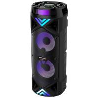 Колонка FUMIKO TOWER (30W, портативная, аккумулятор 4500mAh, Bluetooth 5.0, управление смартфоном, микрофон в комплекте, ПДУ, AUX, USB, MicroSD, FM, MP3, подсветка, black)