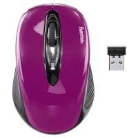 Мышь беспроводная Hama AM-7300 (optical, 1000dpi, 2xAAA, black-violet)