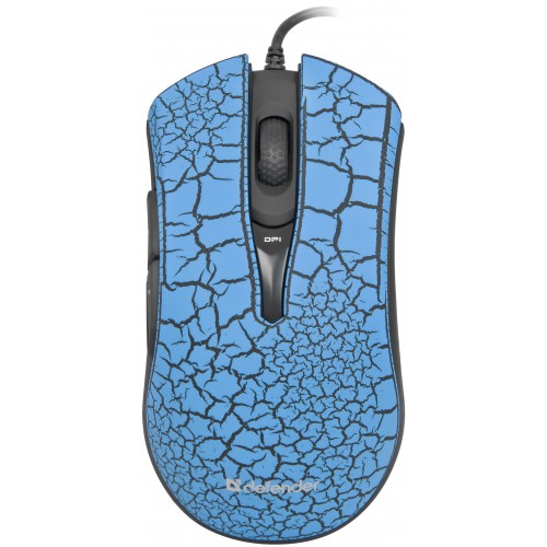 Мышь Defender Warhead GM-1120 (USB, optical, 2000dpi, игровая, black-blue)