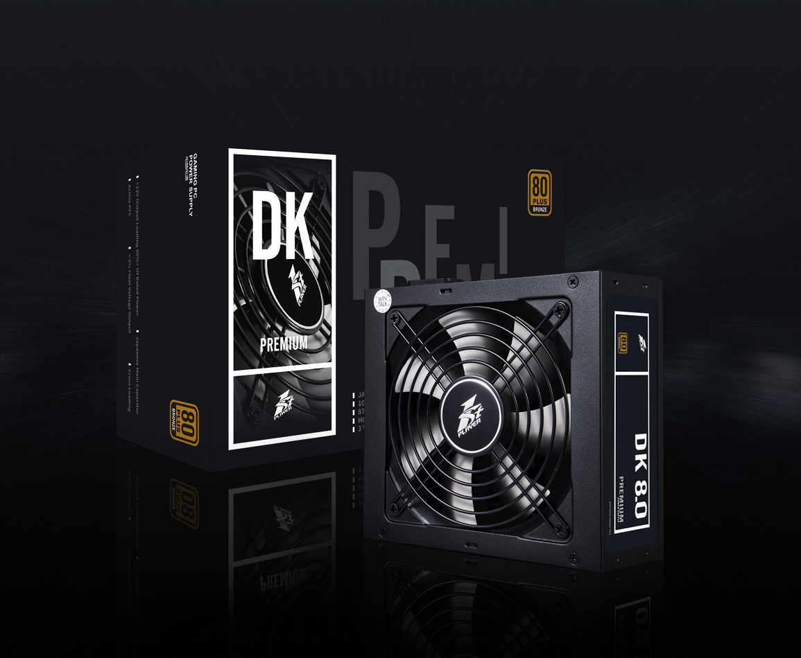 Блок питания 1STPLAYER 700W (PS-700AX, 80+, 120mm, 20+4+4+4+4+4pin, 2x4+4pin, 4x6+2pin, 6*SATA, 3*HDD) RTL