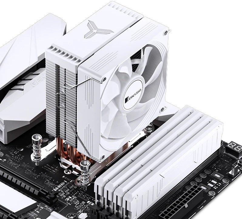 Вентилятор JONSBO CR-1300 EVO Color (1150/1151/1155/1156/1200/1700/AM4/AM5, 90mm, Al, 800-2000rpm, <28dBa, 4 тепловые трубки, DTH, 4pin, 130W, rainbow LED, white) RTL
