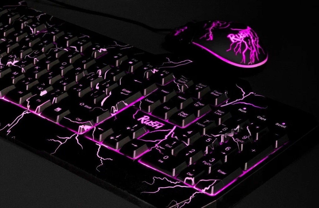Набор клавиатура + мышь + коврик Smartbuy Rush ThunderStorm (SBC-715714G-K, black)
