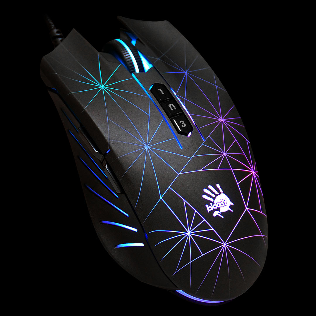 Мышь A4Tech Bloody P81s (USB, optical, 8000dpi, игровая, RGB подсветка, starlight)