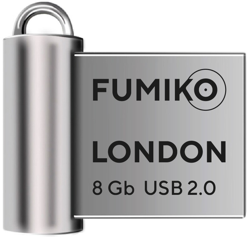 Флеш накопитель USB 2.0 8Gb FUMIKO LONDON (FLO-02, silver)