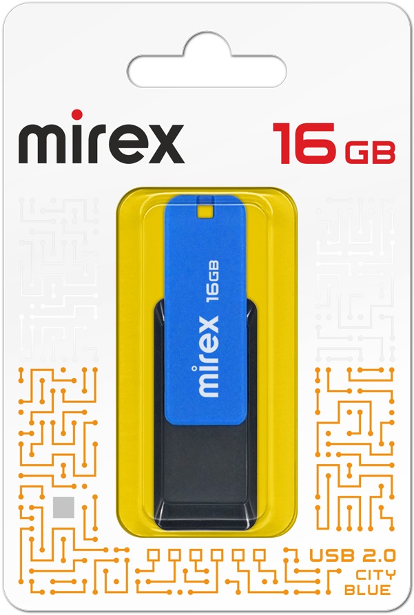 Флеш накопитель USB 2.0 16Gb Mirex City (blue)