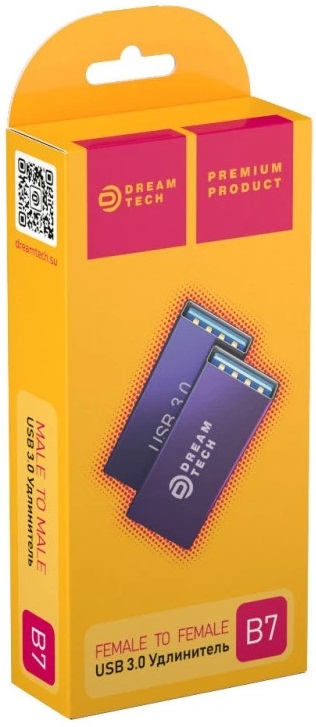 Переходник USB3.0 (f) - USB3.0 (f) (B7, black) Dream