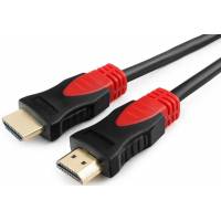 Кабель HDMI (m) - HDMI (m) 1.0m (CC-S-HDMI03-1M, 4K, ver.1.4, с позолоченными контактами, black-red) Cablexpert