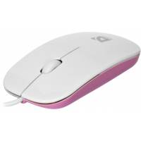Мышь Defender NetSprinter 440 WP (USB, optical, 800dpi, ультратонкая для ноутбука, white-pink)