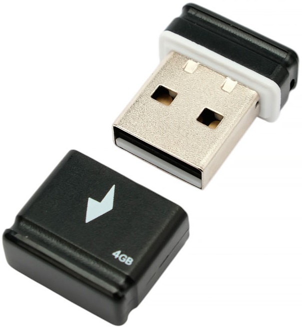 Флеш накопитель USB 2.0 4Gb Gembird (GFL-2.0-4mini, black)
