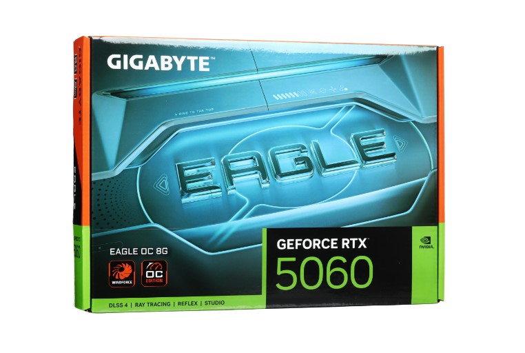 Видеокарта Gigabyte GF RTX5060 OC 8Gb (GV-N5060EAGLE OC-8GD, 128bit, GDDR7, HDMI+3xDP) RTL