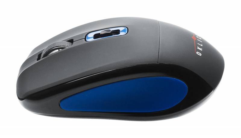 Мышь беспроводная Oklick 425MW (optical, 1600dpi, 2xAA, black-blue)