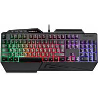 Клавиатура Defender Glorious GK-310L (USB, регулируемая подсветка, игровая, влагоустойчивая, мультимедийная, промо-код "Crossout", black)