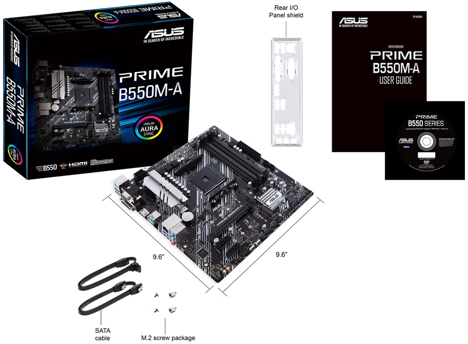 Материнская плата ASUS PRIME B550M-A (AM4, mATX) RTL