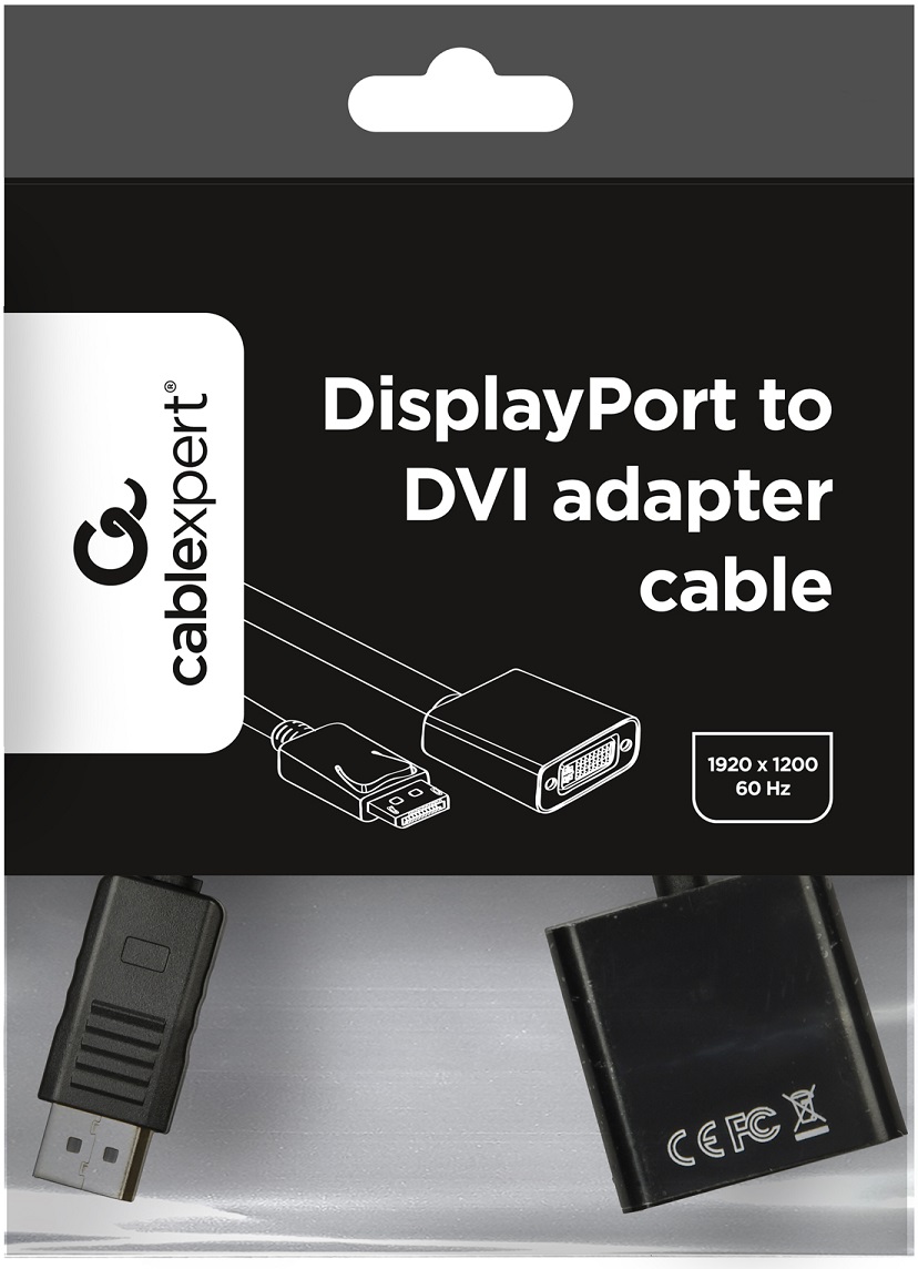 Конвертер Display Port (m) - VGA (f) (A-DPM-VGAF-02, ver.1.1a, 0.15m, black) Cablexpert