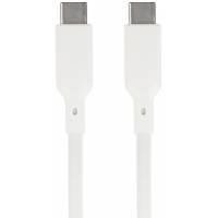 Кабель USB 2.0 Type-C - Type-C 1.0m (32965, 3A, 60W, быстрая зарядка, PD, силиконовый, white) QUMO