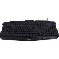 Клавиатура Gembird KB-G11L (USB, игровая, регулируемая подсветка символов, black)