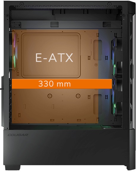 Корпус Cougar Airface RGB (без БП, ATX, USB3.0, 3x ARGB Fan, black)