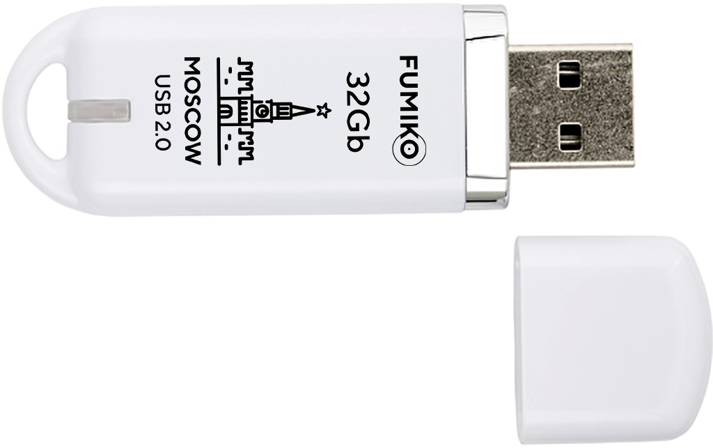 Флеш накопитель USB 2.0 32Gb FUMIKO MOSCOW (FMW-09, 30MB/s, white)