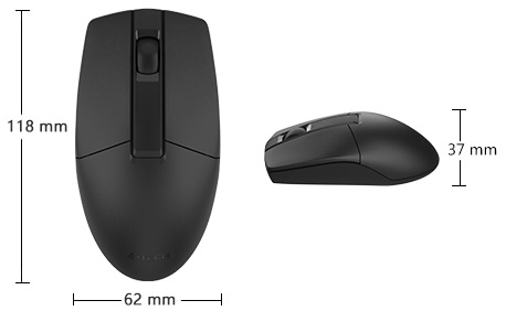 Мышь беспроводная A4Tech G3-330N (optical, 1200dpi, AA, black)