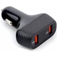 Зарядное устройство от прикуривателя Cablexpert MP3A-UC-CAR19 (12/24V - 2xUSB, 5V/3A, 9V/2A, 12V/1.5A, 36W, QC3.0, black)