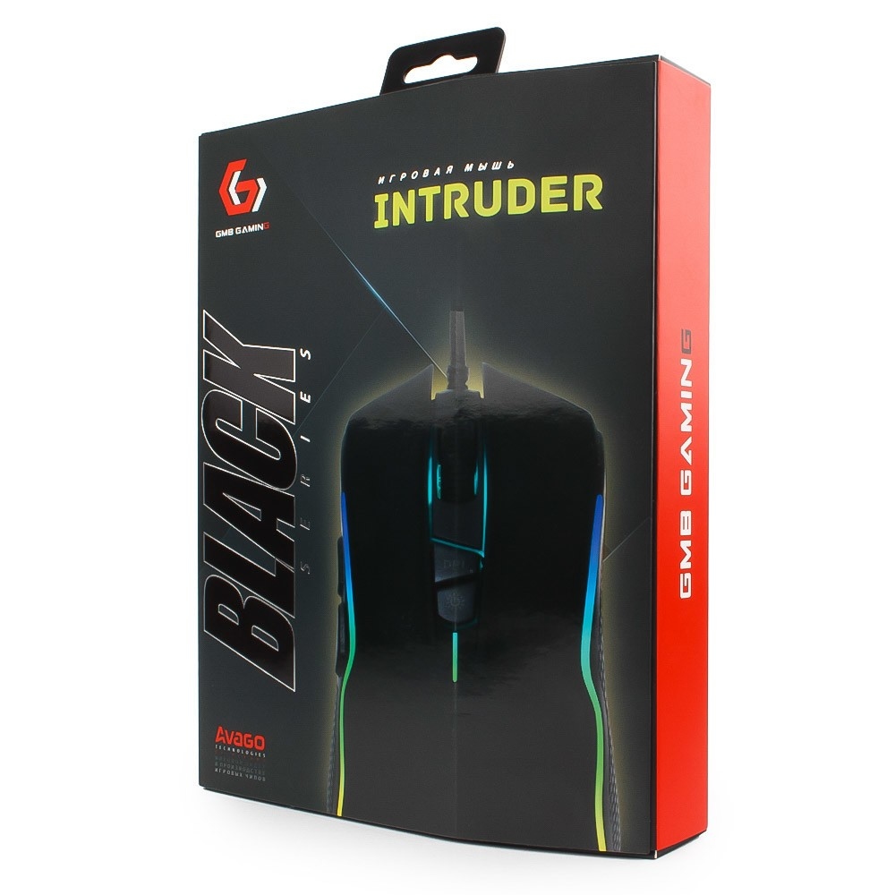 Мышь Gembird INTRUDER MG-700 (USB, optical, 2500dpi, игровая, 1.7m, black)