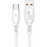 Кабель USB 2.0 Am - Type-C 1.0m (FCA02-03, 3A, быстрая зарядка, white) FUMIKO